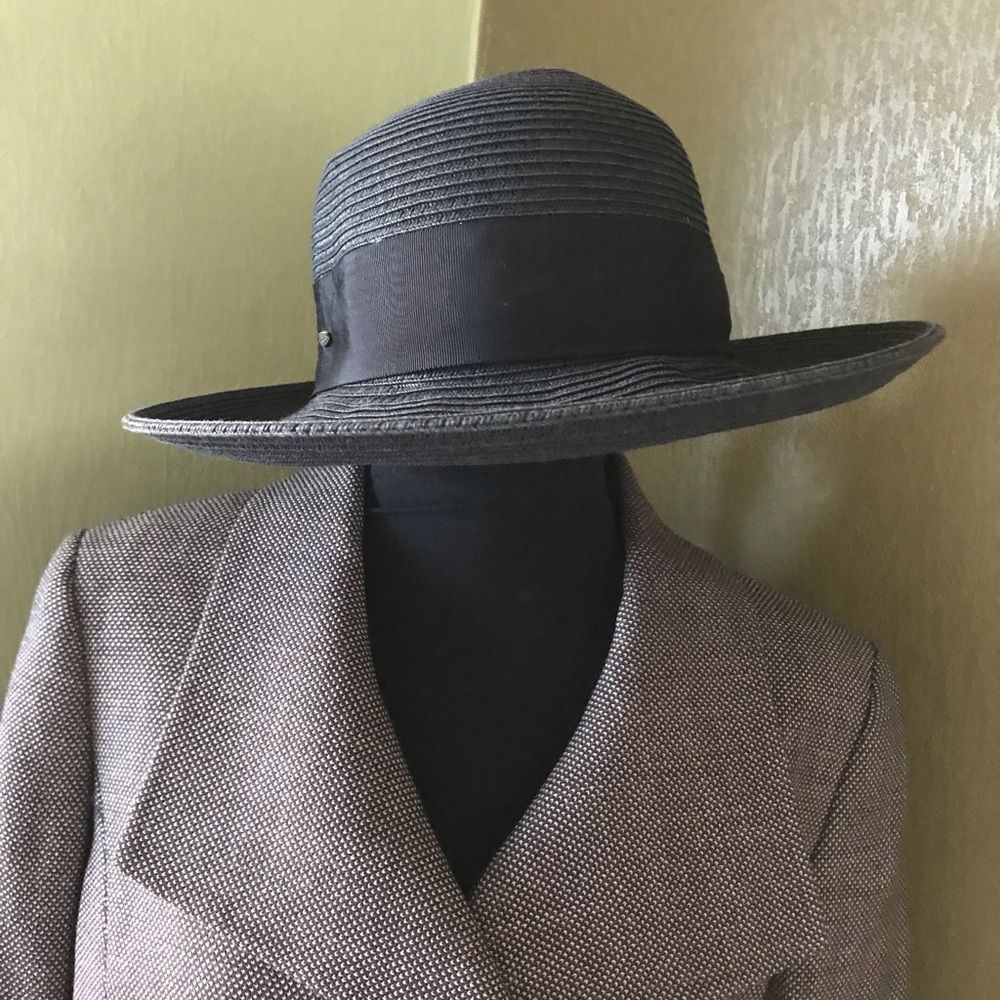 Scala Black Wide-Brim Hat